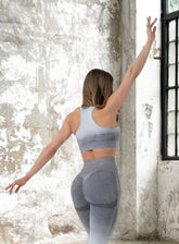 HERA - HYDRAFIT SEAMLESS SPORTS BRA - SHADED GREY - VECTOR SPORTSWEAR